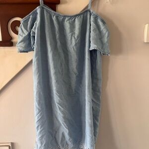 Old Navy Light Blue Off-Shoulder Midi Dress